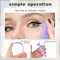 Miniatyrbillede 3 af 5: 2 stk. Eyeliner-skabeloner, Silikon-vinger Eyeliner-værktøjshjælper til begyndere Eyeliner-skabeloner Vinger Ti
