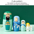 Miniatyrbillede 4 af 5: Træ russiske nestingdukker, stable Jesus nestingfigur, fødselsdags- eller julegave