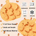 Miniatyrbillede 3 af 4: 2 stk Efterårs Silikonforme Thanksgiving Chokoladeforme Efterårs Lønneblad Egern Forme Græskar Silikonforme til DIY