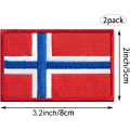 Pikkukuva 2 / 5: MH-2-pakkaus Norjan lippu -paikat Norjan liput Kirjotut paikat Ei