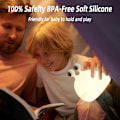 Miniatyrbillede 2 af 5: Børne Natlampe, Sød Snotty Natlampe, Silikone Touch Kontrol Børne Natlampe, USB Genopladelig Bærbar Sengelampe, Justerbart Lys Baby Natlampe