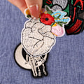 Miniatyrbild 5 av 5: Mörka Broderade Applikationer Stryk-På-Lapp för Ryggsäckar, Rockband-Lapp för Jackor, Cool Sy-Lapp för Kläder, Jea