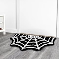 Miniatyrbillede 3 af 5: Halloween Bademåtte Antislip Tæpper Edderkoppespind Tæppe Maskinvaskbar Goth Bademåtte Arealtæpper Gotisk Tæppe til Fordør, Soveværelse
