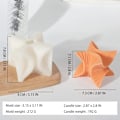Miniatyrbillede 2 af 5: 1 stk Twist Fan-Formet Lysforme Magic Cube Harpiksstøbe Silikonform til Aromaterapi Lys Voks Polymer Lær DI