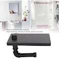 Miniatyrbillede 2 af 5: Toiletpapirholder, toiletpapirholder i massivt træ og jern, vægmonteret toiletpapirholder, til