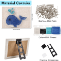 Miniatyrbillede 2 af 5: 20cmx20cm DIY String Art Kit til begyndere Hval String Art Gaver Craft Kit til piger og drenge Voksne