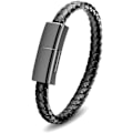 Miniatyrbild 1 av 5: Läderarmband Smart Armband USB Laddning USB Bärbar Reseladdare för Män Kvinnor Android/iPhone (Typ C) 7.9\"
