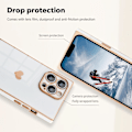Miniatyrbild 2 av 5: Fodral för iPhone 16 Pro Max - Rektangulär Design, Fullt Kameraskydd, Söt Hjärtformad Mönster, Elektropläterad Förstärkt Majs