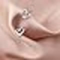 Miniatyrbillede 4 af 4: Minimalistiske Hjerte Sterling Sølv Øreringe til Kvinder Piger Teenagere Charm Hul Kærlighed Hjerteformede Stud Tiny Small Cartilage Trag