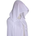 Miniatyrbillede 4 af 5: （Hvid，150cm) Fløjls Kappe i Fuld Længde Balaclava Halloween Fancy Cape Kostumer