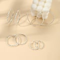 Miniatyrbillede 4 af 4: 1 Par Øreringe Hoops til Kvinder Letvægts Twisted Hoop Øreringe med Cubic Zirconia Hypoallergeniske Hoops Øreringe (3
