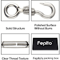 Miniatyrbillede 2 af 5: 6 stk. Wire Turnbuckle Turnbuckle M4 Rustfrit stål Justerbar Tu