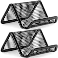 Miniatyrbillede 1 af 5: Sort Metal Visitkort Stativ, 2 Pakker Robust Kort Holder til Kontor