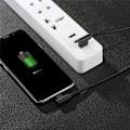 Miniatyrbild 3 av 4: 1 st 25 cm svart Android vinklad flätad datakabel, nylon USB-laddningskabel