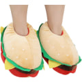 Miniatyrbillede 4 af 4: (20,5 cm) Voksne Bomuldsslippers Hamburger Varme Sko Slippers Søde Sko Gul Blød Gulv