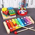 Miniatyrbillede 2 af 5: Xylofon, træk-legetøj med musikinstrument