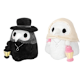 Miniatyrbilde 1 av 4: 2 stk Fluffy Plague Doctor med Glow In Dark Lantern Plysj Til