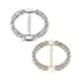 Miniatyrbilde 1 av 5: 2 stk. Silkeskjerf Ring Klips Spenne, Krystall Rhinestone Oval Spenner Skjerf Smykker Ringer og Slides for Halsklede, T-skjorte