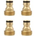 Miniatyrbillede 4 af 5: 4 stk. Have Slange Hurtigkobling 3/4 Tommer Messing Han Gevind