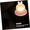 Miniatyrbillede 3 af 3: (83*83*77mm) 1 stk Pat Lys Sensor Sengelampe Kanin Til Børn Bordlampe USB Opladning Lys Bordlamper Sengelamper L
