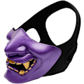 Miniatyrbild 2 av 5: Halloween Kostym Cosplay BB Gun Evil Demon Monster Kabuki Samurai Hannya Oni Halv Mask Airsoft och