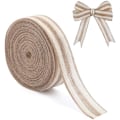 Miniatyrbillede 1 af 5: 10 Yards Rustik Jutebånd til Håndværk, Burlap Bånd til Krans, Girlander, Træ Udendørs, Bryllup, Jul Halloween D