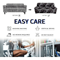 Miniatyrbild 2 av 4: (3 Sits, Svart Fyrkant) 3 Sits Soffa Överdrag Stretch Soffa Överdrag wi