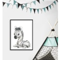 Miniatyrbilde 2 av 5: Sett med 4 plakater -20x25cm- til baby- og barnerom - Format