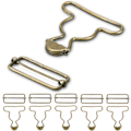 Miniatyrbillede 1 af 4: 6 sæt 1-1/2\" Overalls Spænder Udskiftning, Seler Spænde Metal Bib Clip Lås med Justerbar Tri-Glide Slide Spænde