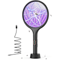 Pikkukuva 1 / 4: Sähköinen kärpäslätkä 4000V Bug Zapper Racket Dual Modes Mosquito Killer with Purple Mosqui