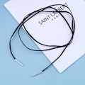 Miniatyrbilde 4 av 5: 2 stk Boho Svart Wrap Fløyel Choker Halskjede Langt Lær Tass
