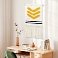 Pikkukuva 2 / 5: Makrame-seinävaate Tapetti Boho Chic Bohemian Koti Sisustus Nuputettu Geometrinen Seinätaide Bohemian Tausta Kaunis Asun