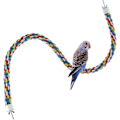 Miniatyrbillede 1 af 5: Papegøje-Perch-Tov Budgie Klatretov Fuglebur Legetøj Tilbehør til Kakadue/Kærlighedsfugle (80cm)