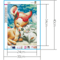 Miniatyrbild 3 av 5: 30*40 CM Diamantmålning 5D Goda vänner Fawn och Kanin Di