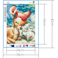 Pikkukuva 3 / 5: 30*40 CM Timanttimaalaus 5D Hyvät Ystävät Fawn ja Kani Di