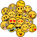 Miniatyrbillede 1 af 5: Broderi Patch 26 stk Emoji-udtryk Sy-på Stryge-på Patc