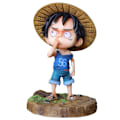 Miniatyrbillede 1 af 5: Anime Q Version Monkey D. Luffy 15cm Tegneserie Monkey D. Luffy PVC Figur Desktop Action Figur Samleobjekt