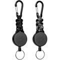 Miniatyrbillede 1 af 5: 2/4 stk. Udtrækkelige nøgleringe, karabinhage badgeholder, 60 cm udtrækkelig yoyo-rulle med forstærket og holdbar