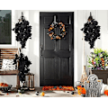 Miniatyrbild 5 av 5: Svarta Lönnlöv Konstgjorda Hängande Växter Svarta Falska Växter Konstgjorda Höstlöv Halloween Falska Växter Svarta Löv Artific