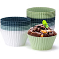 Miniatyrbilde 1 av 5: 24-pakning silikon muffinsformer - BPA-frie silikon muffins- og cupcakeformer - Gjenbrukbare non-stick cupcakeformer for kaker, kremer og puddinger