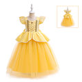 Miniatyrbilde 6 av 6: 1 stk. gul jente Belle prinsesse bursdagsfest kjole Skjønnheten og udyret kostyme Height 110CM