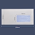 Miniatyrbilde 3 av 4: 100 hvite konvolutter med vindu på høyre side DL 110 x 220 mm 80g forretningskonvolutter med vindu brevkonvolutter lange hvite