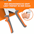 Miniatyrbillede 5 af 5: 1 stk. Øjetang til presenninger og tekstiler - Professionel øjetang med 100 øjer (Ø 10 mm), magnetisk øjepunser i kulstofstål for perfekt E