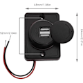 Miniatyrbillede 4 af 5: 2 stk. 3.1 A bil dobbelt USB-stikoplader kabeladapter 2 porte 12v opladningspanel stik