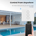 Miniatyrbillede 4 af 5: Dimmer, procentfunktion WiFi lysdæmper med timerfunktion, WLAN stemmestyret indbygget lys