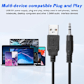 Miniatyrbilde 5 av 5: Mini stasjonær datamaskin høyttalerinngang med volumkontroll USB-drevet skjult stereoliten høyttaler for PC bærbar PC notebook