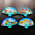 Miniatyrbillede 1 af 5: (stil 27) 3 vifteformede rejse souvenir køleskabsmagnet, original national mode