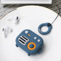Miniatyrbild 2 av 5: （Blå）Fodral Kompatibelt med AirPods 3:e generationen 2021, Retro Radio Design för Barn, Tonåringar, Pojkar, Flickor