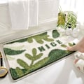 Miniatyrbillede 1 af 5: 2 stk. Antislip Bademåtte, Blød Mikrofiber Badeværelsesmåtte, Maskinvaskbar Absorberende Brusemåtte til Badeværelse, Køkken, Soveværelse