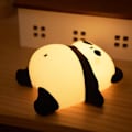 Miniatyrbillede 1 af 5: Panda Natlampe til Børn - USB Genopladelig Touch Lampe, 3 Lysstyrkeniveauer, 30 Min Timer, Silikone Natlampe til Børneværelse, Drenge og Piger